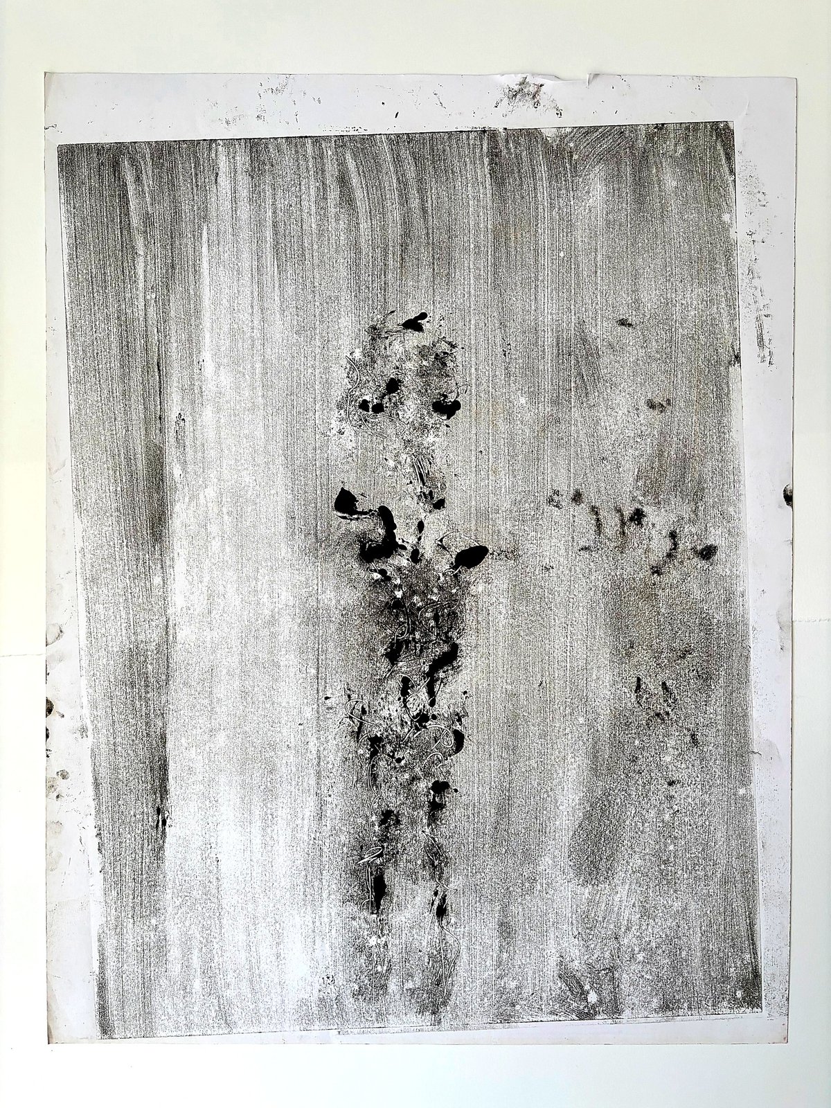 Constellation II, vertical, black ink monotype