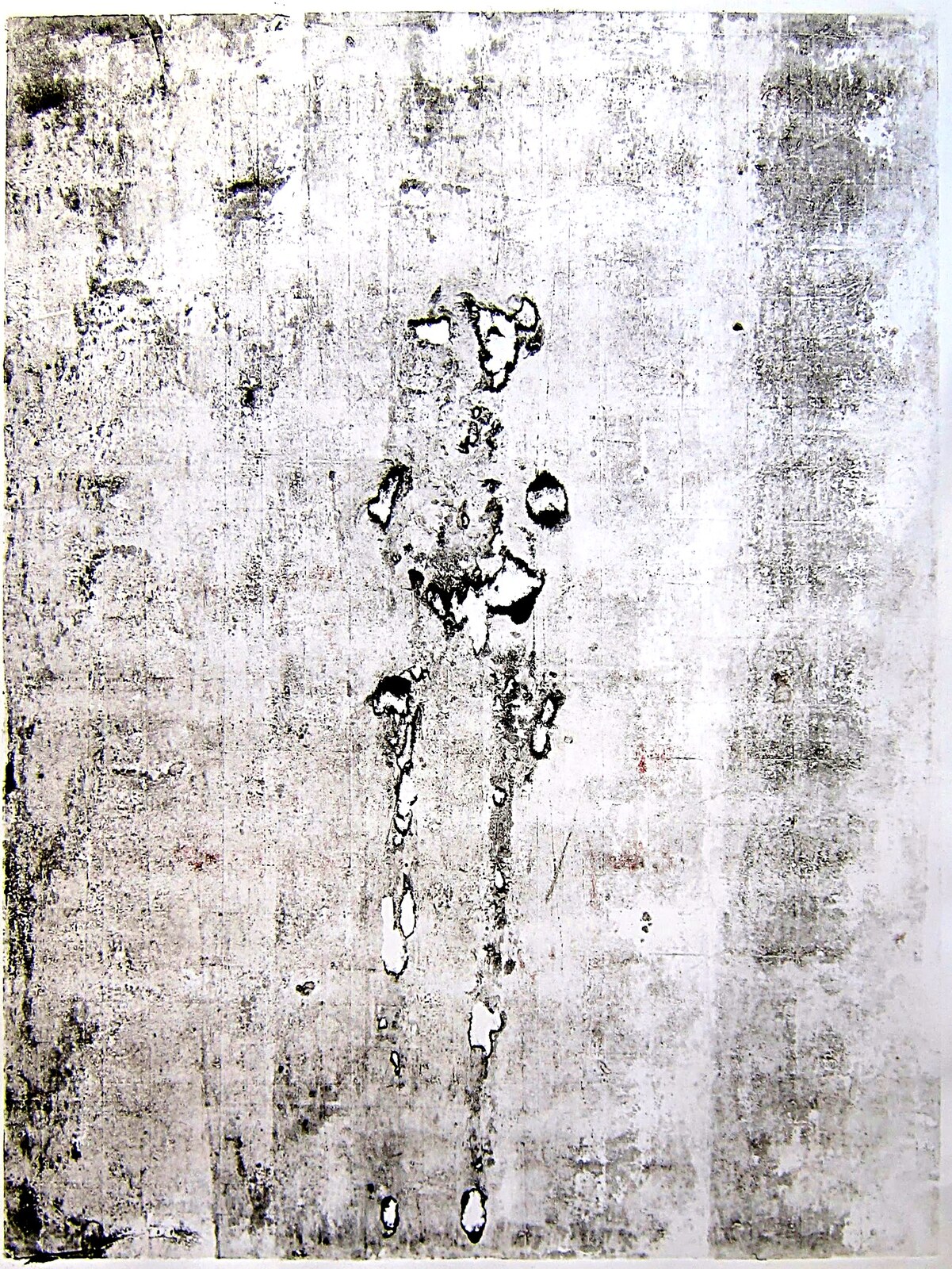 Figure IV, faint figure, ghost print, monotype