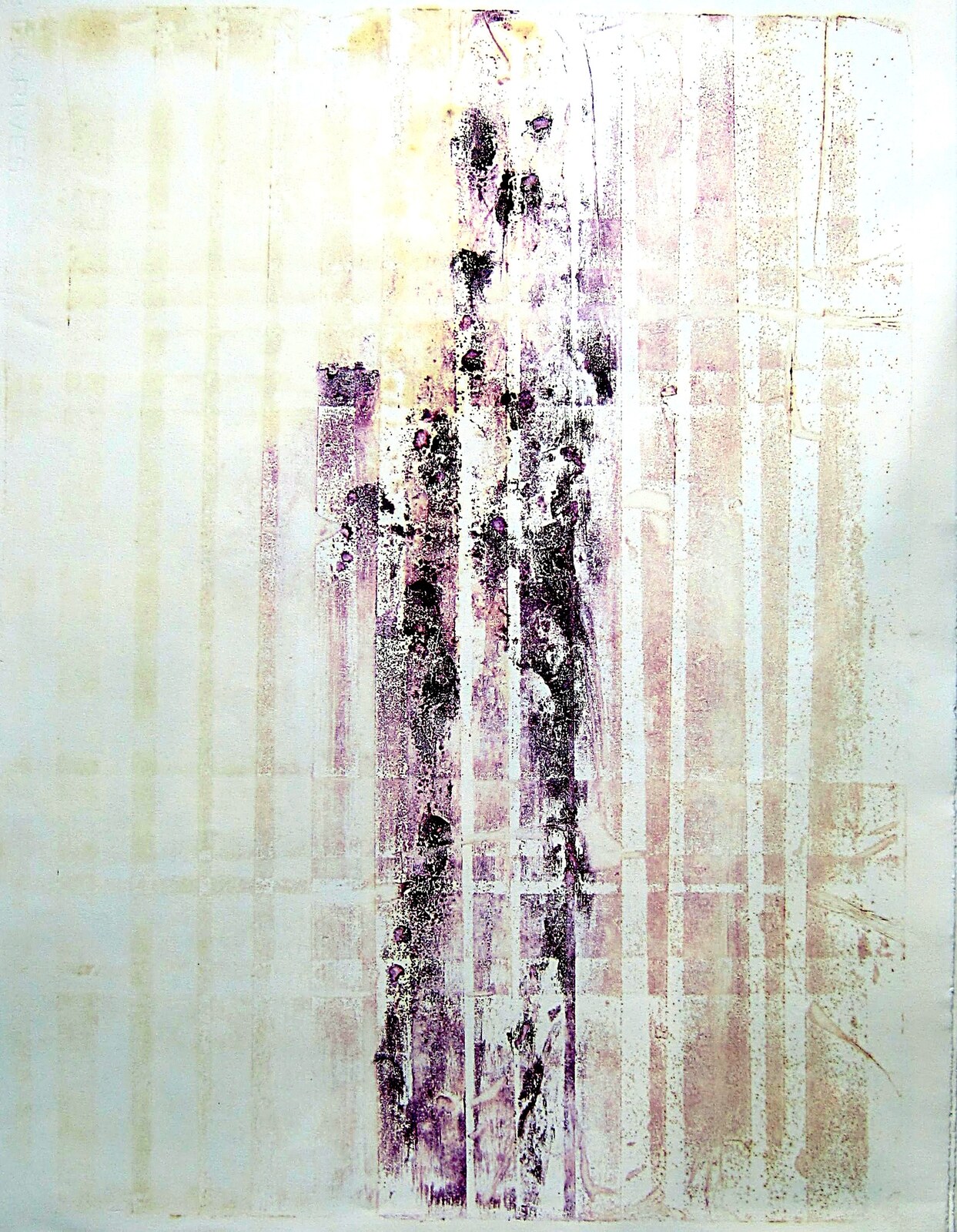 Figure VII, figure with violet bands, monotype