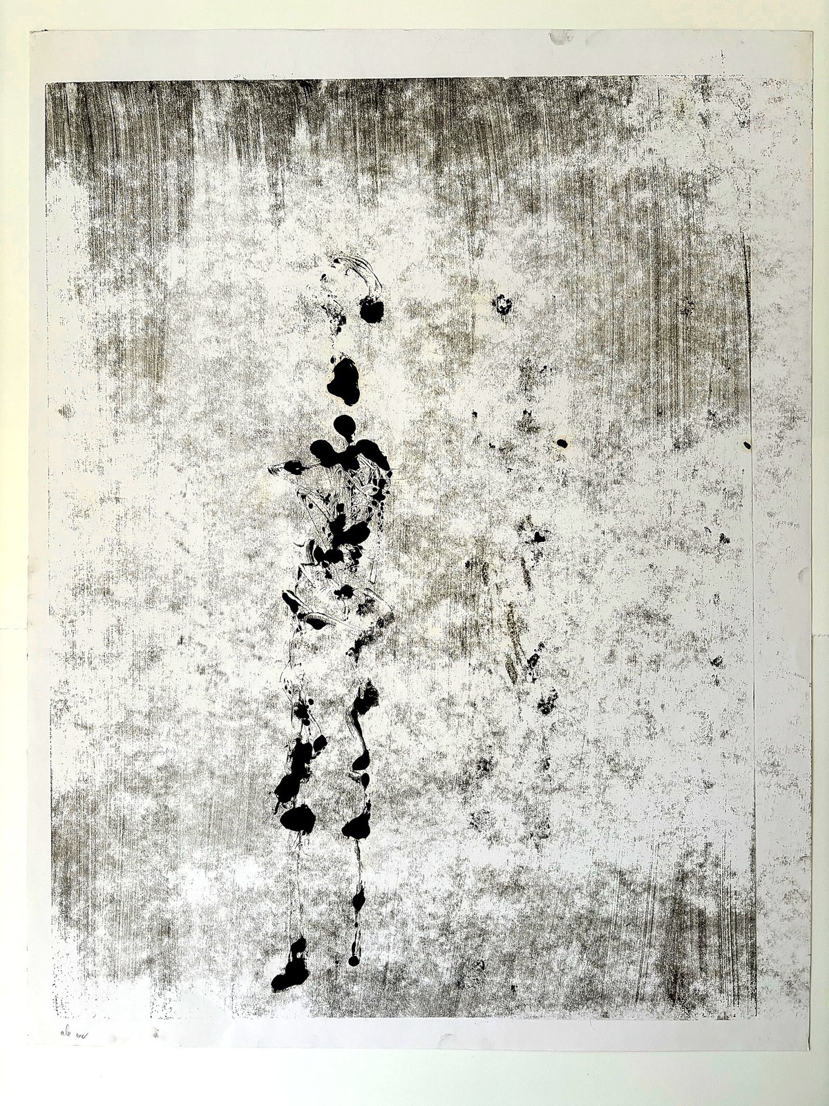 Horizon I, black ink monotype, landscape format